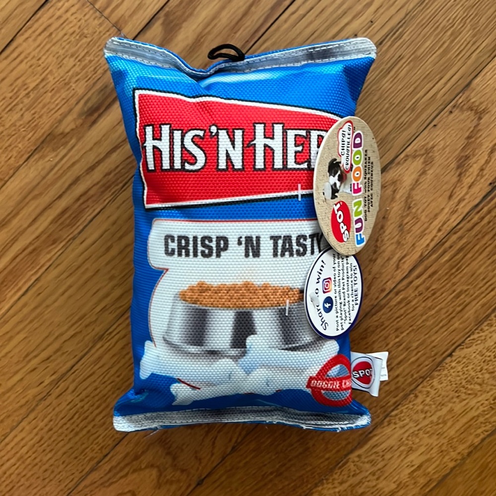 SPOT Fun Food HIS N Hers Chips 8" Dog Toy